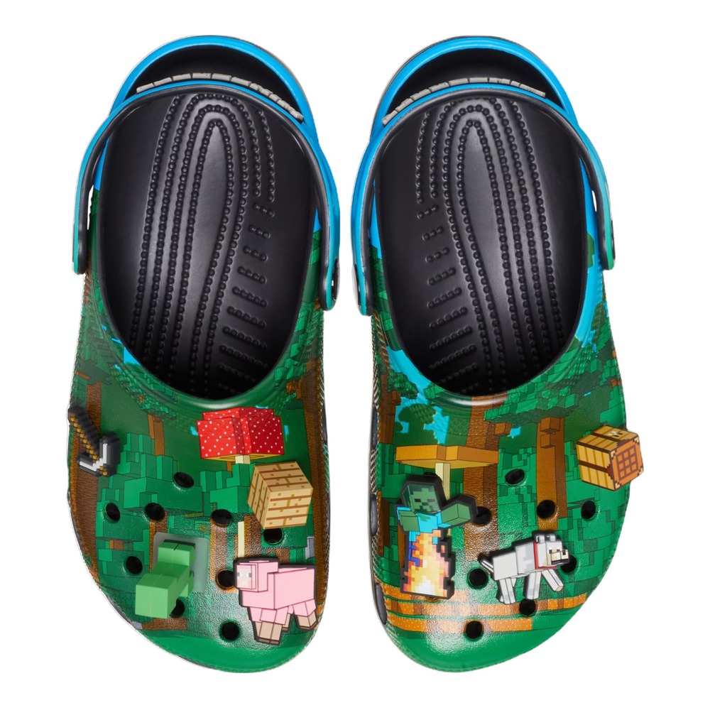 Crocs Adult Minecraft Classic Clog Multi Color Size Men's 5 / Women's 7